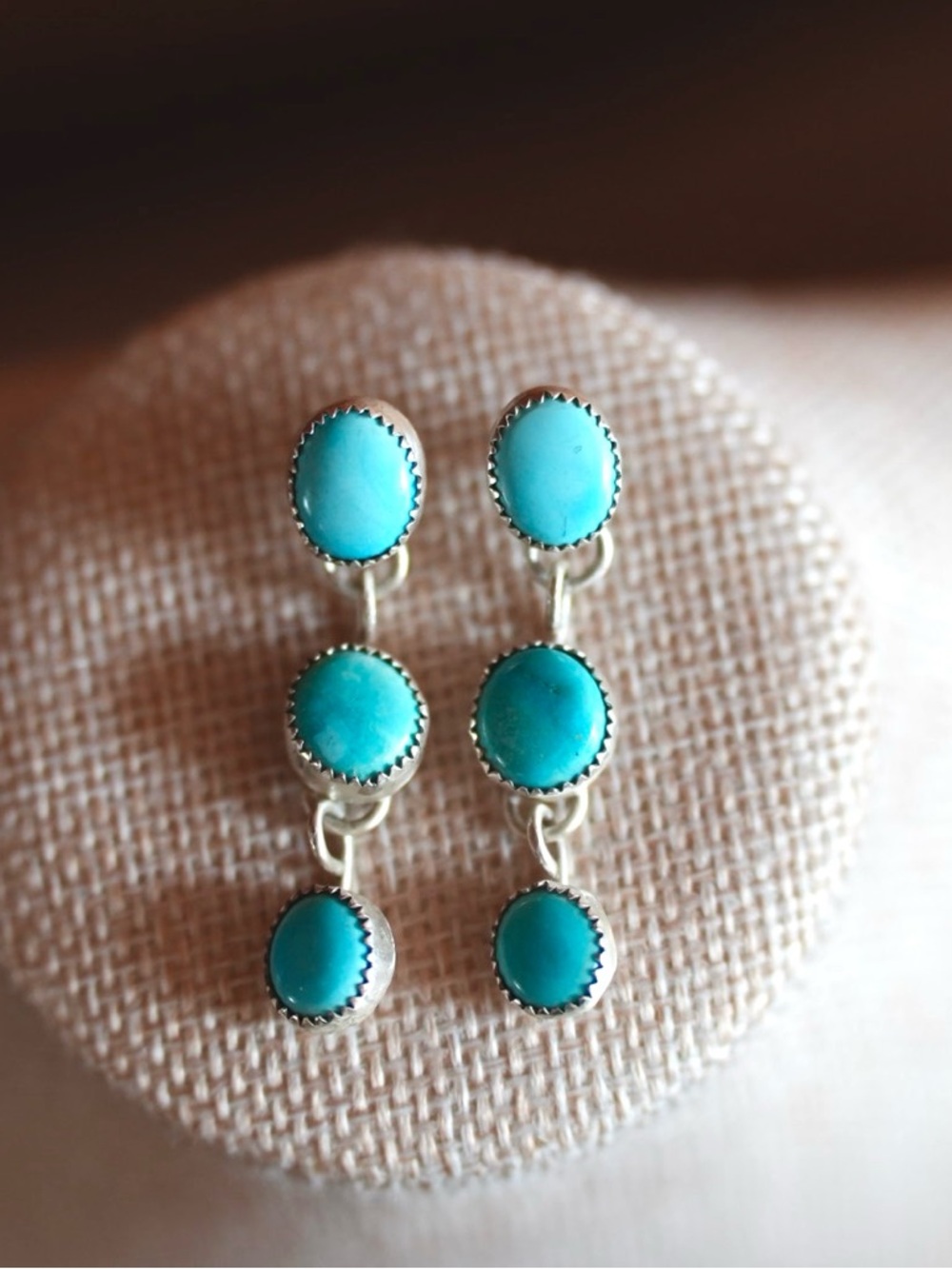 Whitewater Turquoise and sterling Silver Danglies